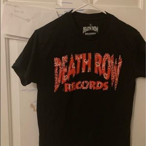 Mens small Black/Red Bandana Print Death Row Records Shirt